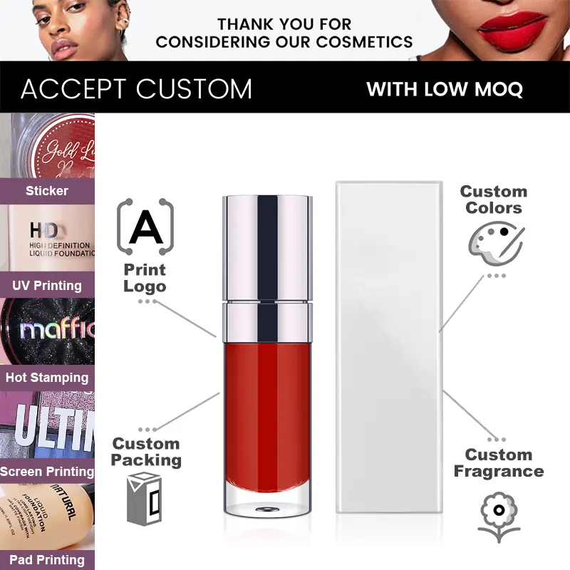 Oem Logo High-Pigment Customized Wholesale Private Label Hot Selling Moisturizing Waterproof Lip Gloss
