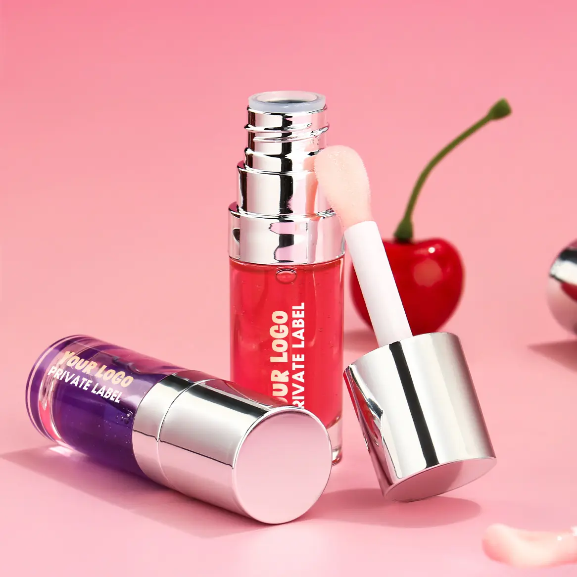 Organic Vegan Lip Oil Manufacturers' Private Label Fruity Hydrating Tinted Makeup Moisturising Lip Oil