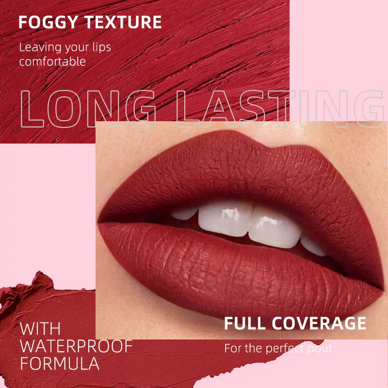 New Custom High Quality Matte Liquid Luxury Lipstick Matte Lipstick Long Lasting Pigment Waterproof Lipsticks