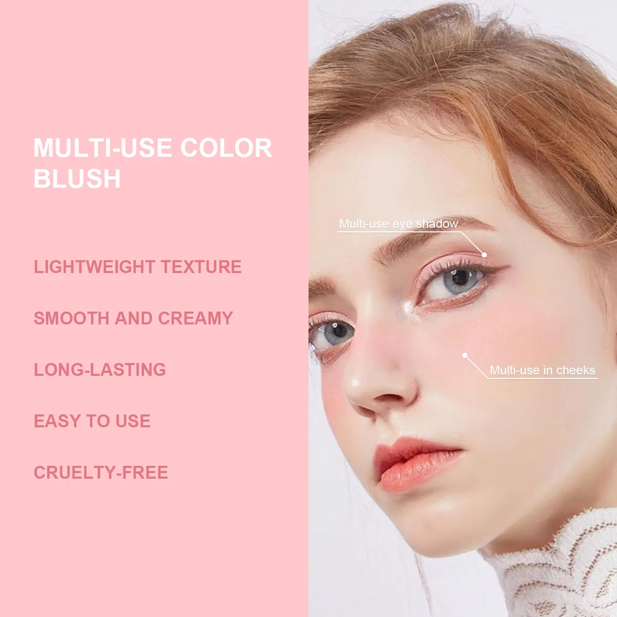 Private Label Matte Natural Cheek Blusher Waterproof Monochrome Mud Contour for Face