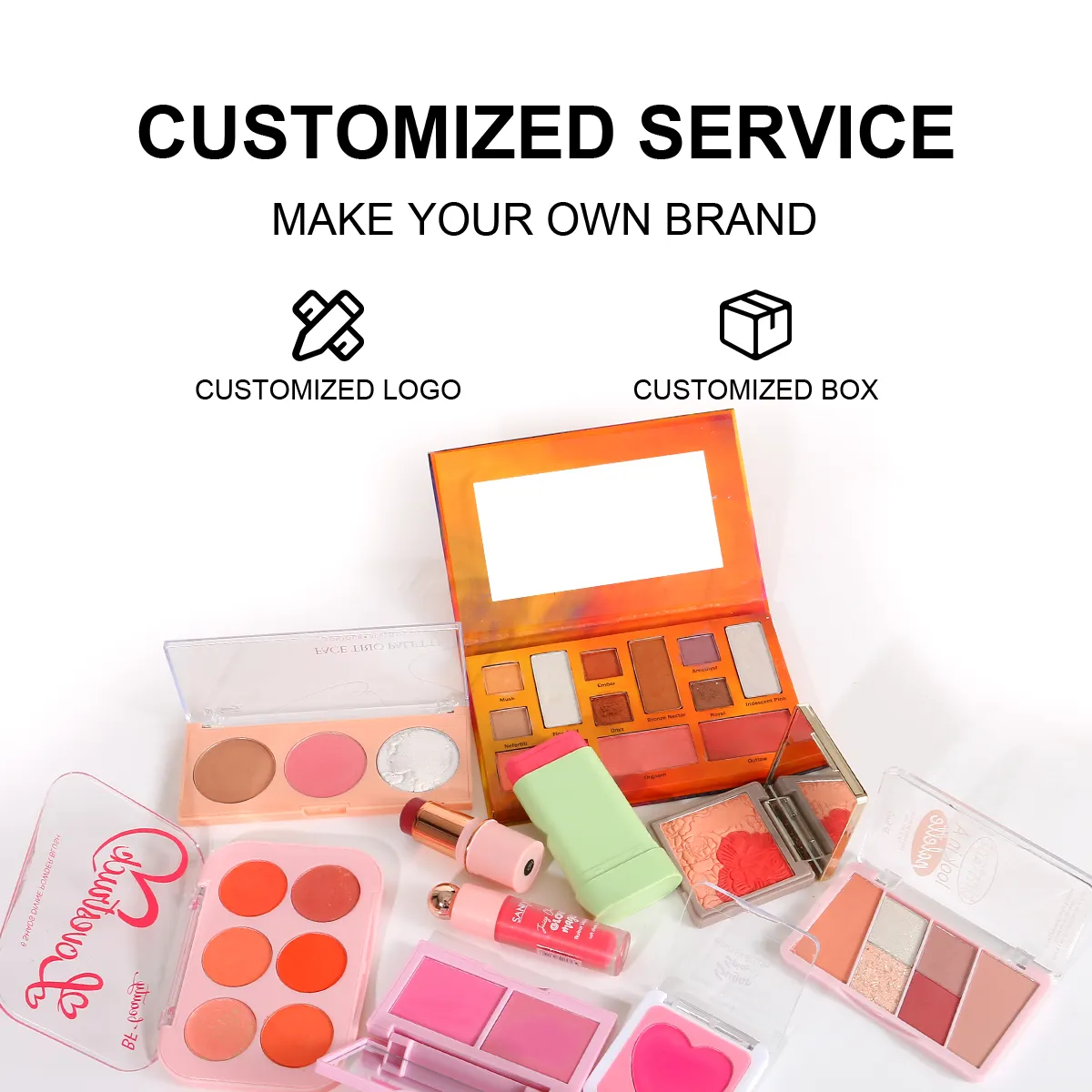 Private Label Matte Natural Cheek Blusher Waterproof Monochrome Mud Contour for Face