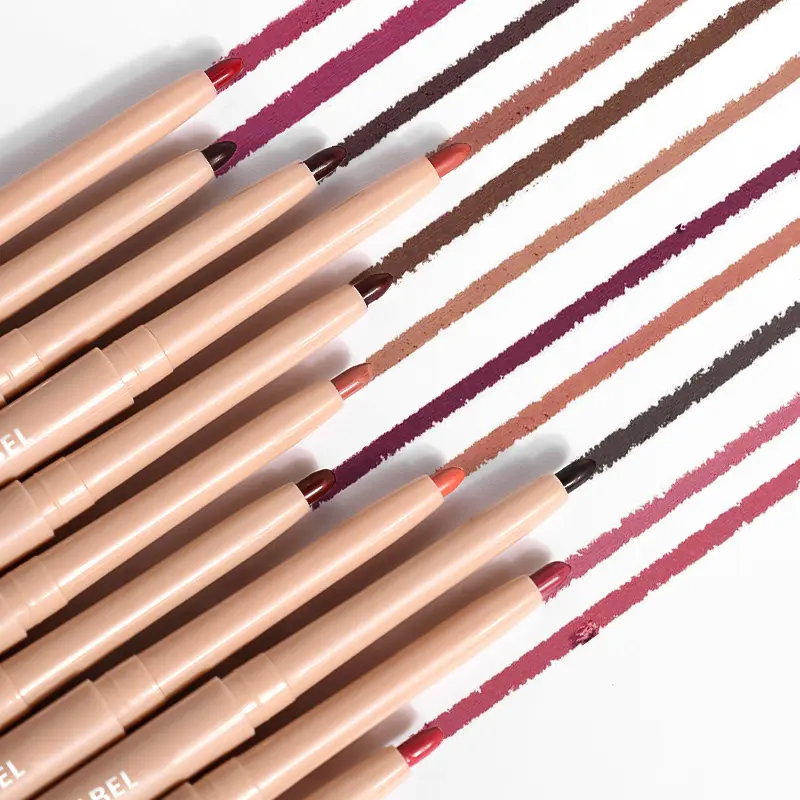 Newest Wholesale Vegan Mineral Lip Liner Pencils Long Lasting Waterproof High Pigment High Quality Pink
