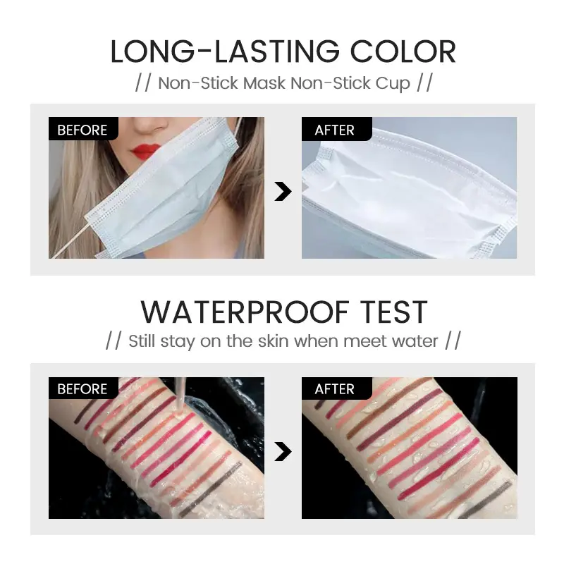 Newest Wholesale Vegan Mineral Lip Liner Pencils Long Lasting Waterproof High Pigment High Quality Pink