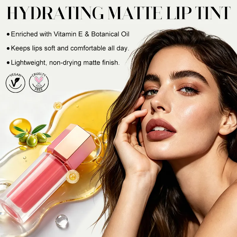 Non Stick Cup Matte Lip Gloss with Gold Cap Long Lasting Wholesale Bulk Vendor Manufacturer Lipgloss