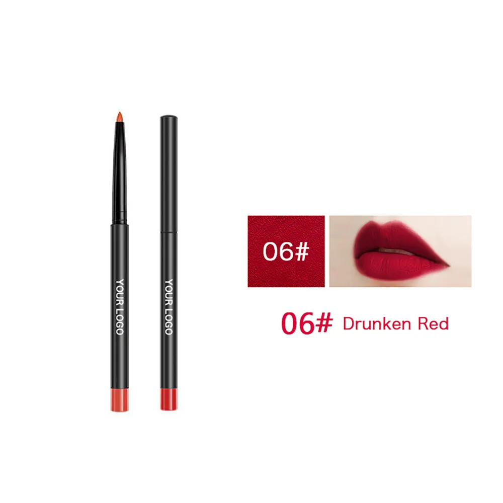 OEM Custom Lip Liner Pencil Fashionable Waterproof Moisturizing Matte Lipstick with Private Labels
