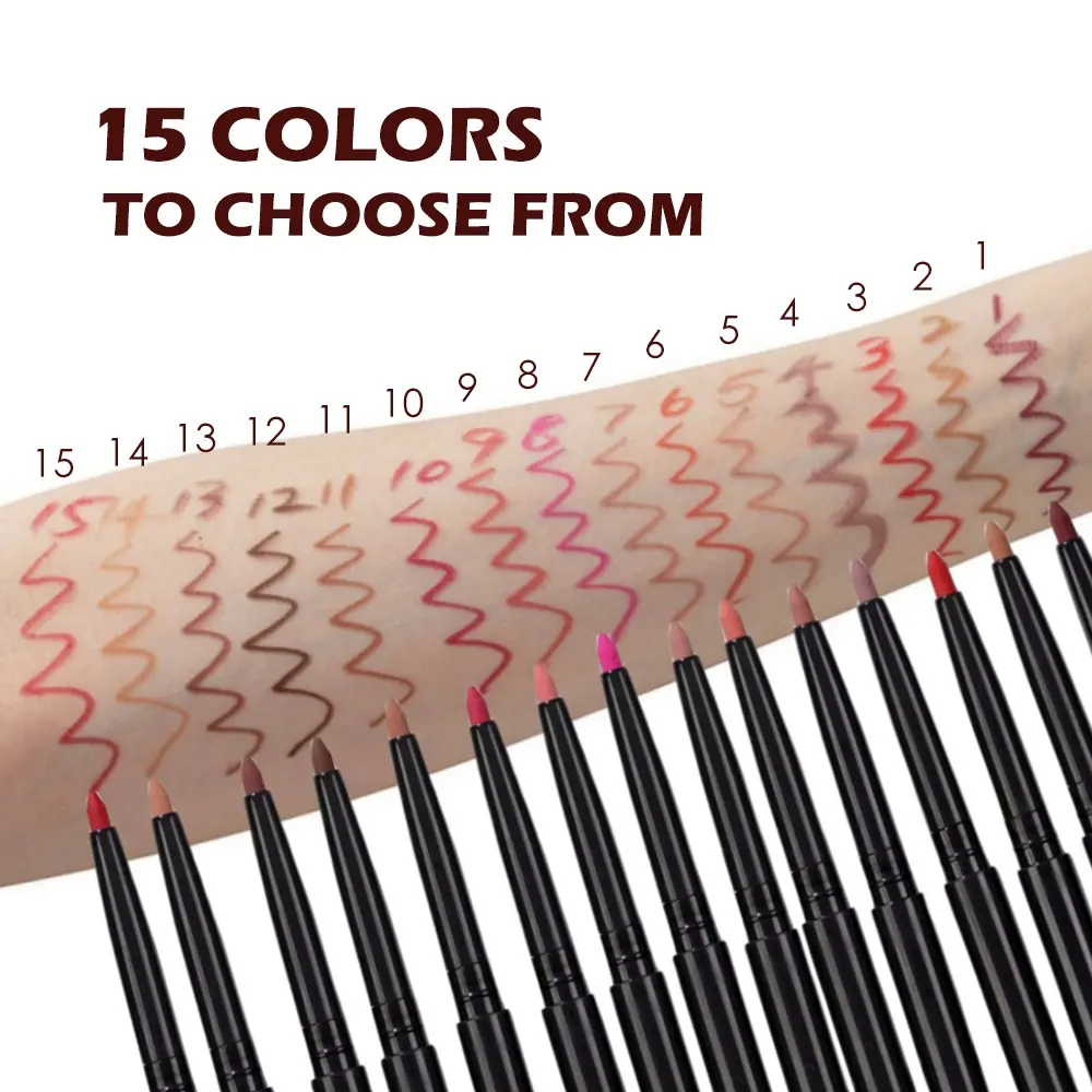 Professional Waterproof High Pigment Lasting Private Label Wholesale High Quality Lip Liner Pencil Vegan Cruelty Free Custom detail