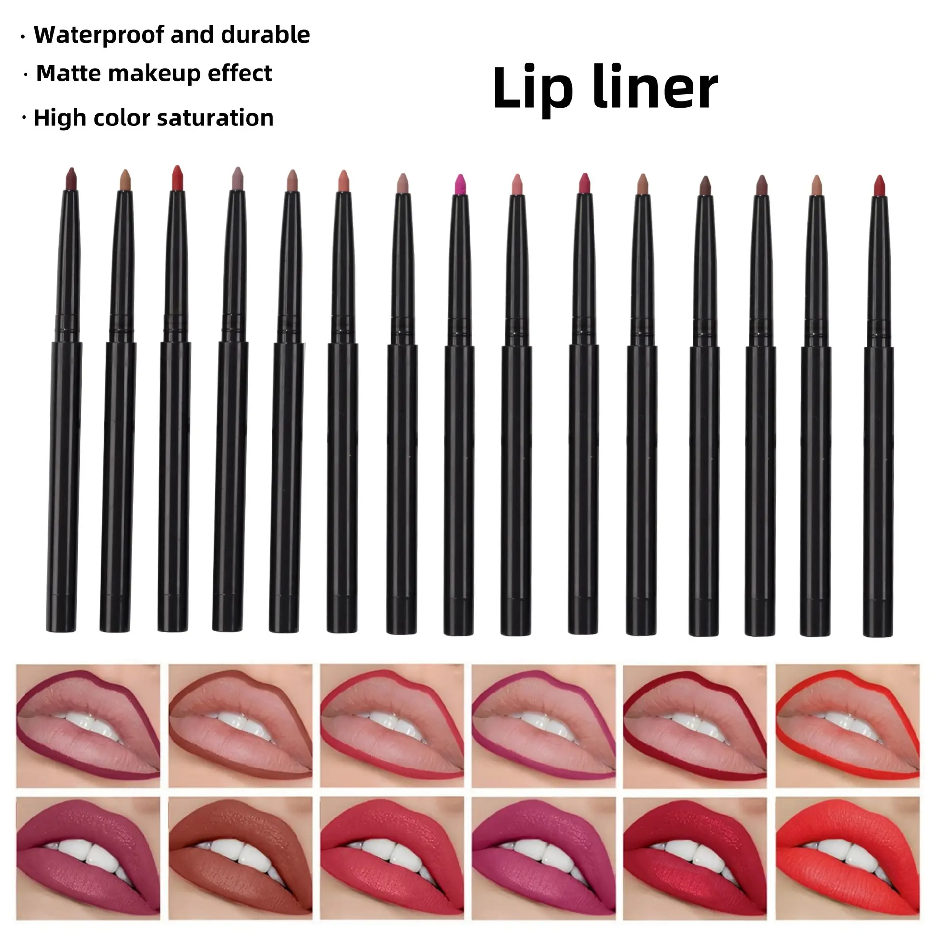Professional Waterproof High Pigment Lasting Private Label Wholesale High Quality Lip Liner Pencil Vegan Cruelty Free Custom