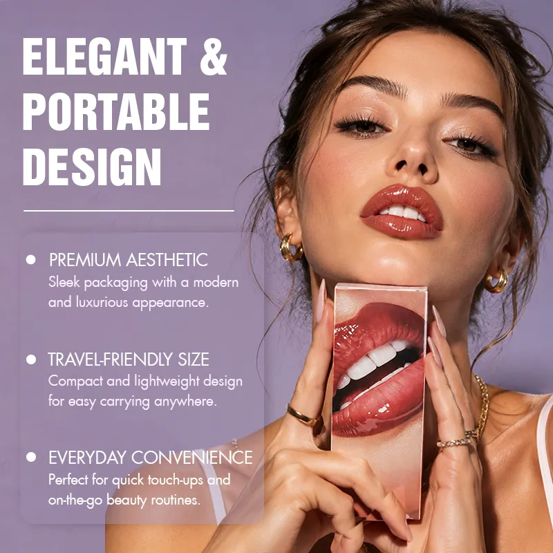 OEM Lip Gloss Lip Liner Pencil Set With Sharpener Sunflower Oil Vitamin E Hydrating Waterproof Long Lasting Gift Box