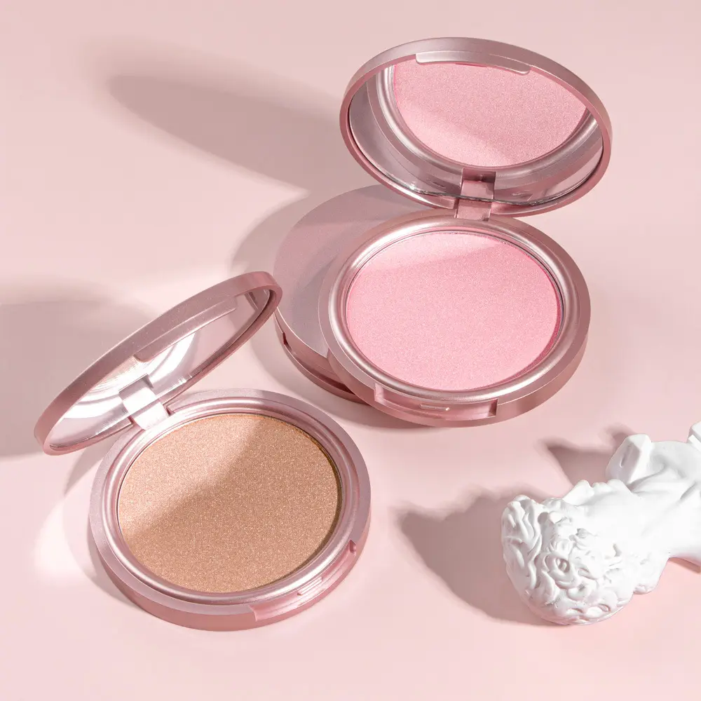 Private Label Mineral Pressed Powder High Pigment Waterproof Custom Long Lasting Full Coverage Fair Skin Cheek Blush Palette