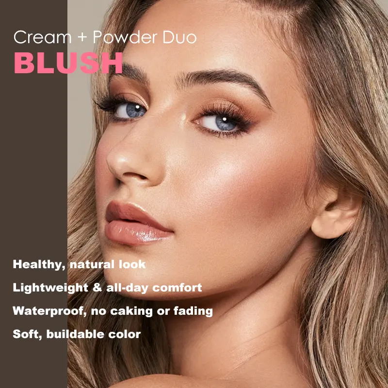 Wholesale New Blush Powder Custom Logo Long Lasting High Pigmented Cheek Face Makeup Tint Pressed Blusher