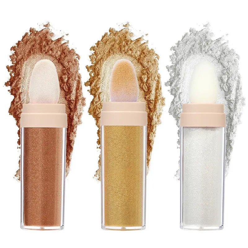 Custom logo Highlight Shimmer Powder Glitter Highlighter Stick Natural Brighten Stereo Contour Blush Private Label Face Body