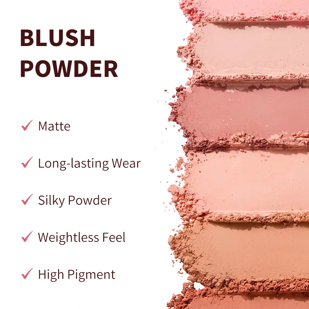 Customize Logo Private Label Cheek Blush High Pigment Makeup Pressed Power Best Selling BlushPalette