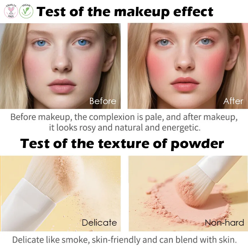 New Best Selling High Pigment Pressed Powder Palette Face Cheek Cream Blush Custom Your logo Blush Palette