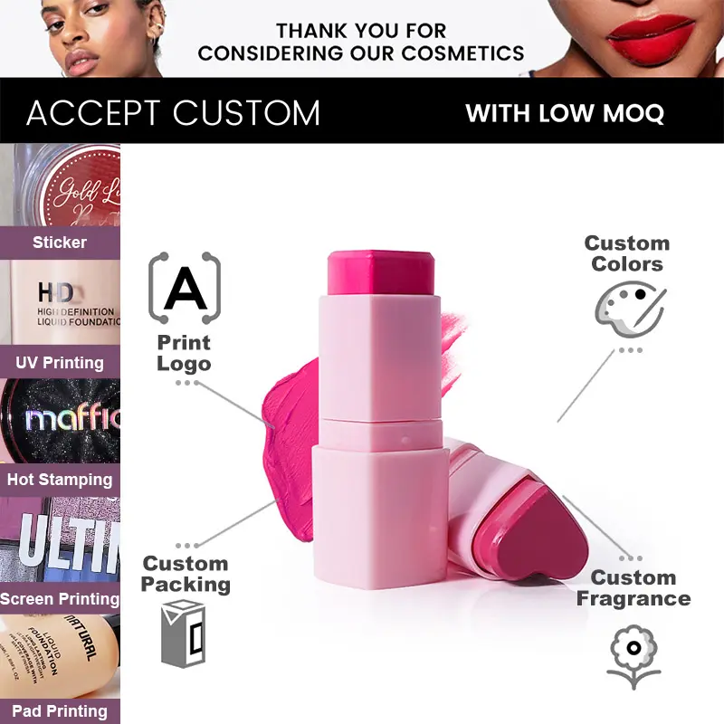High Quality Private Label Face Make up Custom Long Lasting Waterproof Blusher Your Logo Wholesale Blusher Cheek Tint
