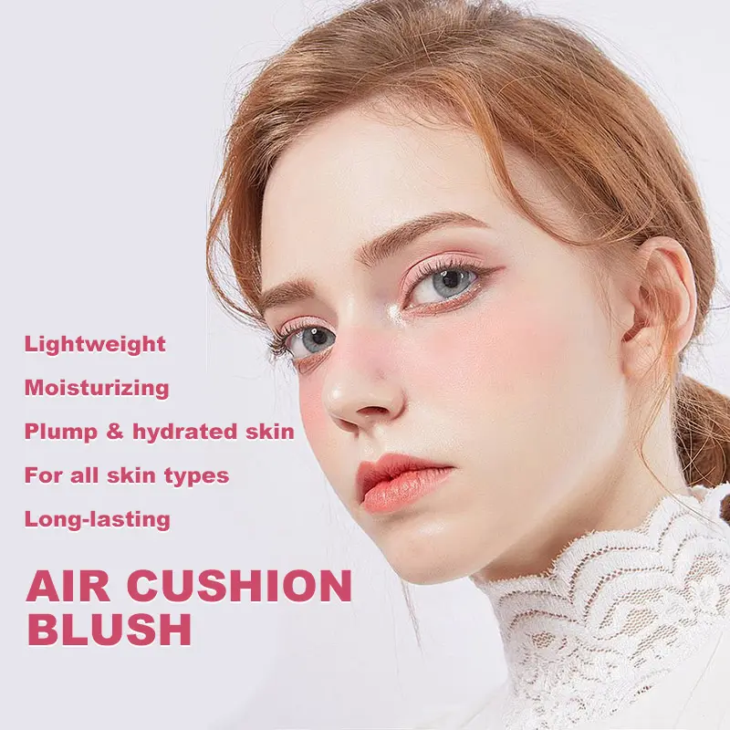 Private Label Natural Long-Lasting High Pigment Blusher Face Cheek Custom Brand Air Cushion Blush