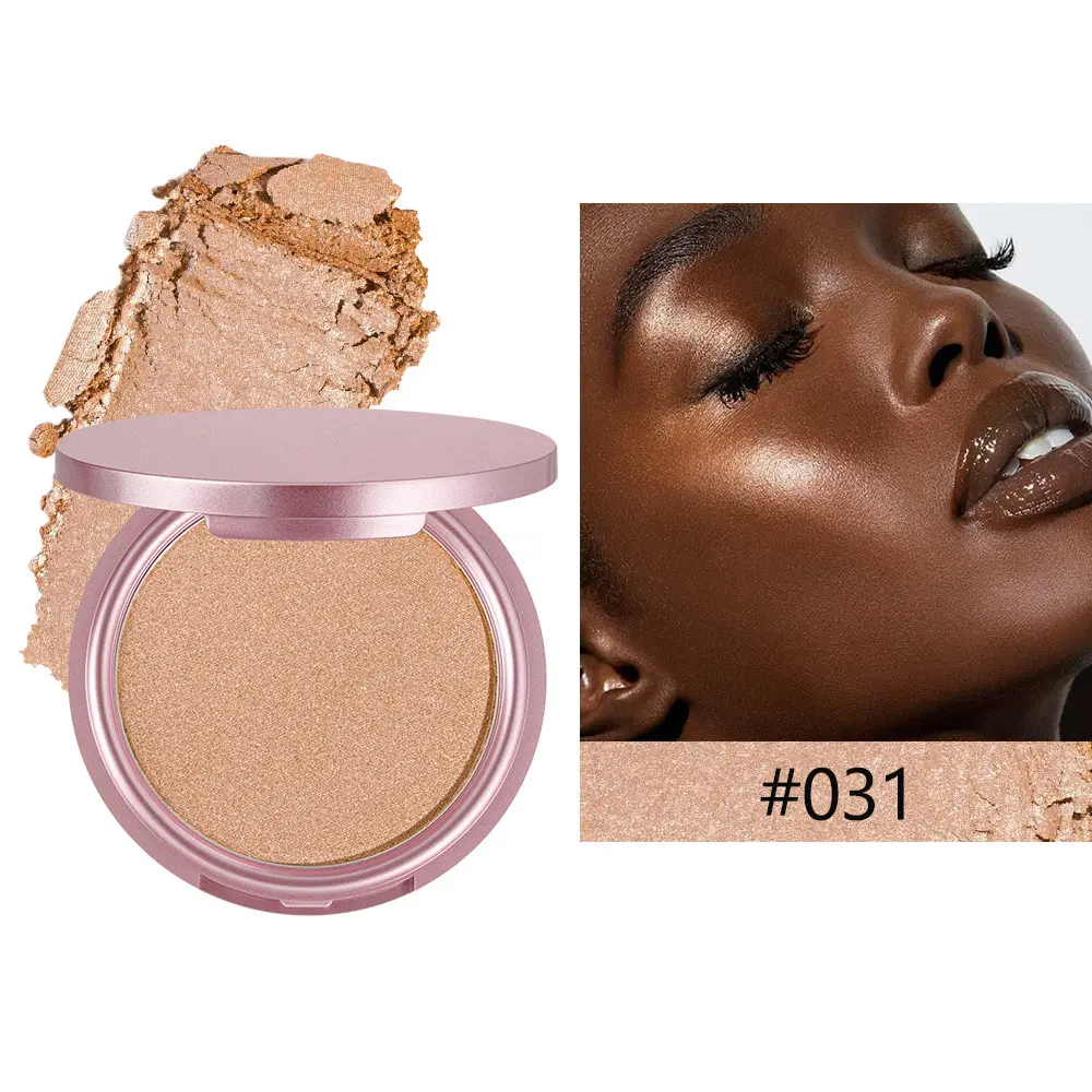Private Label OEM ODM Cosmetics Face Custom Logo Highlighter Palette High Pigment Highlighter Pressed Powder
