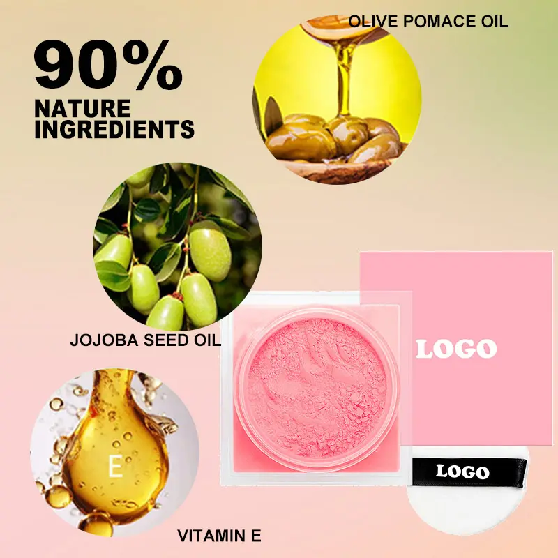 Private Label Best Pink Velvet Mineral Highly Pigmented Skin-Fusion Waterproof Oil-Control Matte Loose Setting Powder