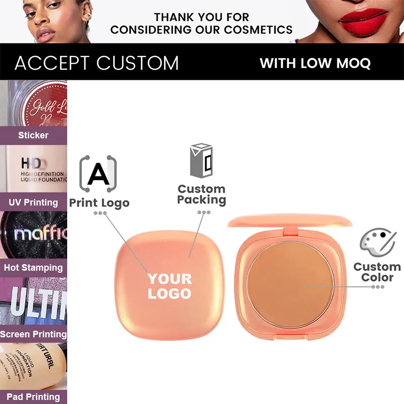 Face Makeup Pressed Contour Powder Custom Private Label Waterproof Mineral Concealer Oil Control Matte Finish Long-Lasting