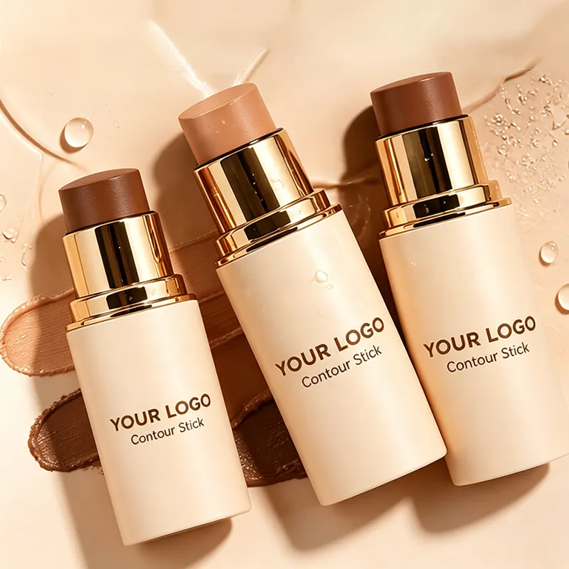 Luxury Vegan Waterproof Cream Contour & Highlighter Stick with High Pigment Long Lasting Natural Formula