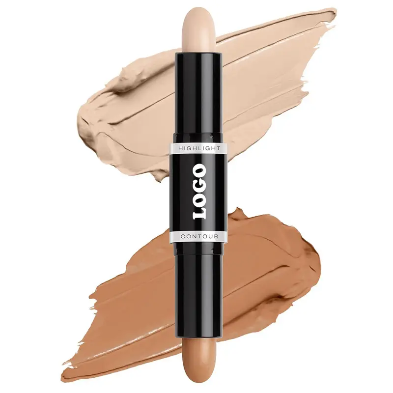 Private Label Waterproof Bronzer Highlighter Double Concealer Blush for Face Long Lasting 2in1 Makeup Highlight Blush Stick