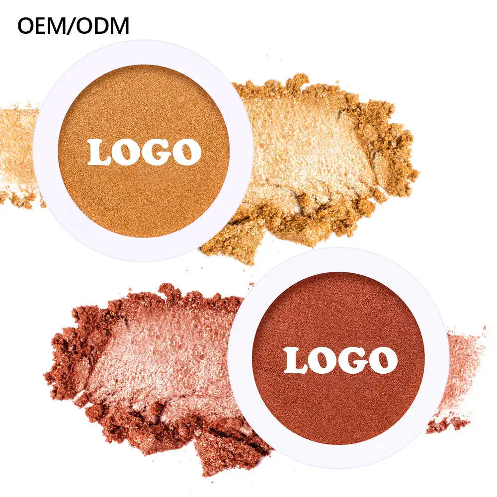 Private Label Wholesale Custom Highlighter Custom Logo Smooth Shadow High Quality Glitter Highlighter Makeup