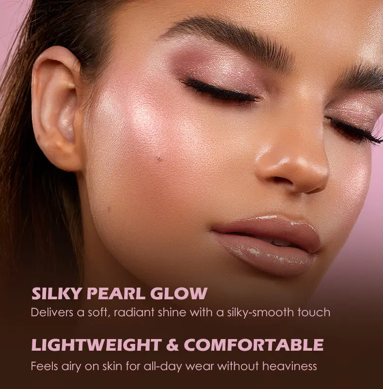 Wholesale Private Label Custom Shiny Highlight Face High Pigment Highlighter Shimmer Pressed Powder