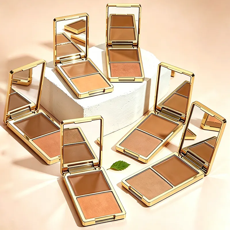 Wholesale Luxury Powder Cream Bronzer Palette Private Label Vegan Custom Long-Lasting High Pigment Face Bronzer Palette