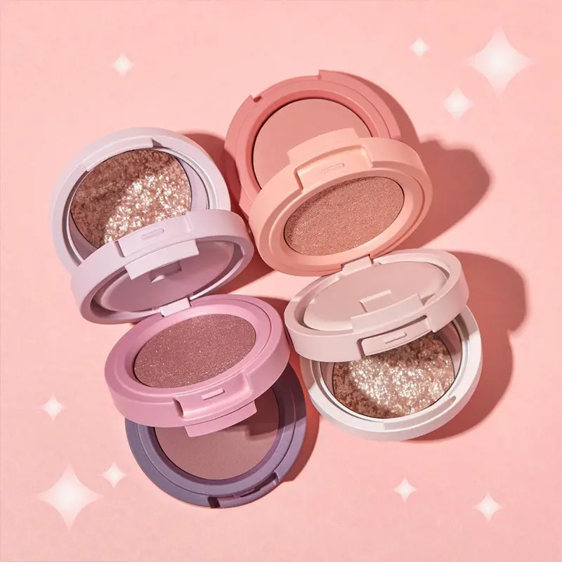 Highlighter Vegan Private Label Cruelty Free Face Contour Cosmetics 3 Colors Pan Blush Palette Set