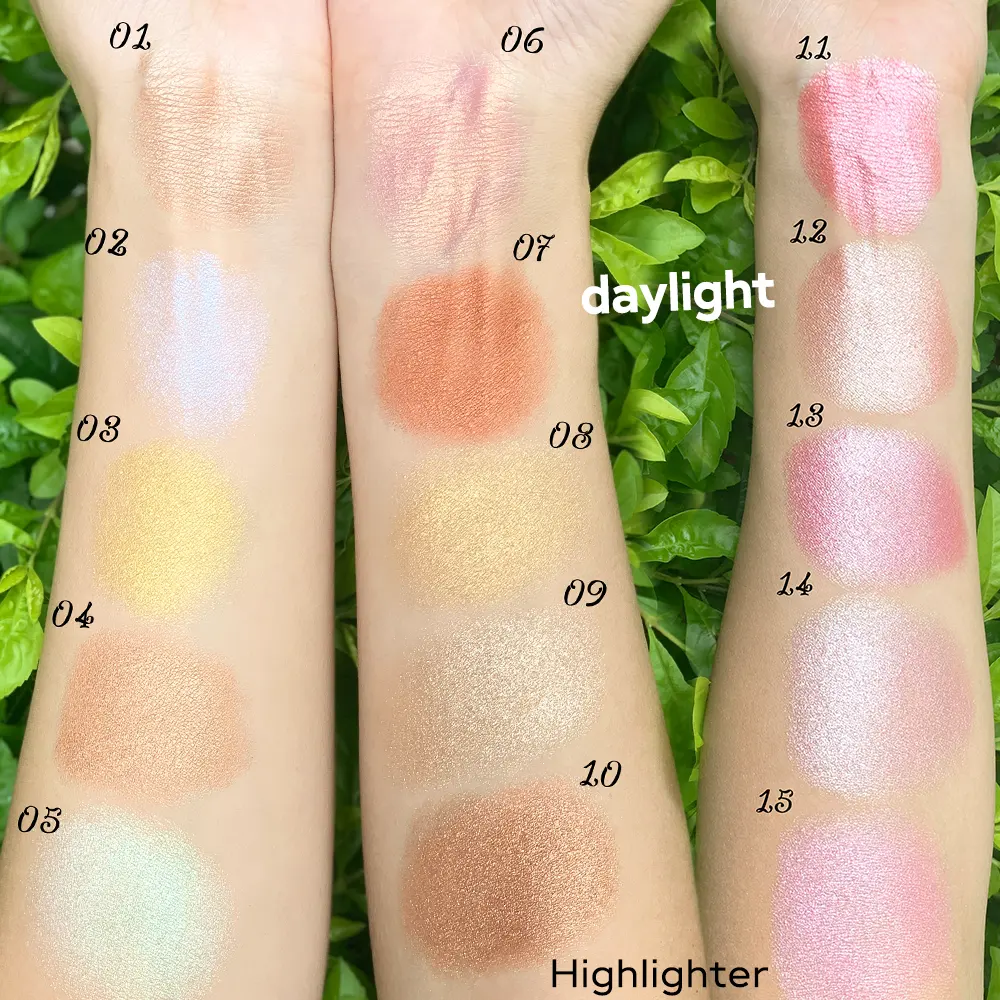 Wholesale Cosmetics Makeup Contour Blush Palette No Logo Pressed Powder Vegan Blush White Palette Long Lasting