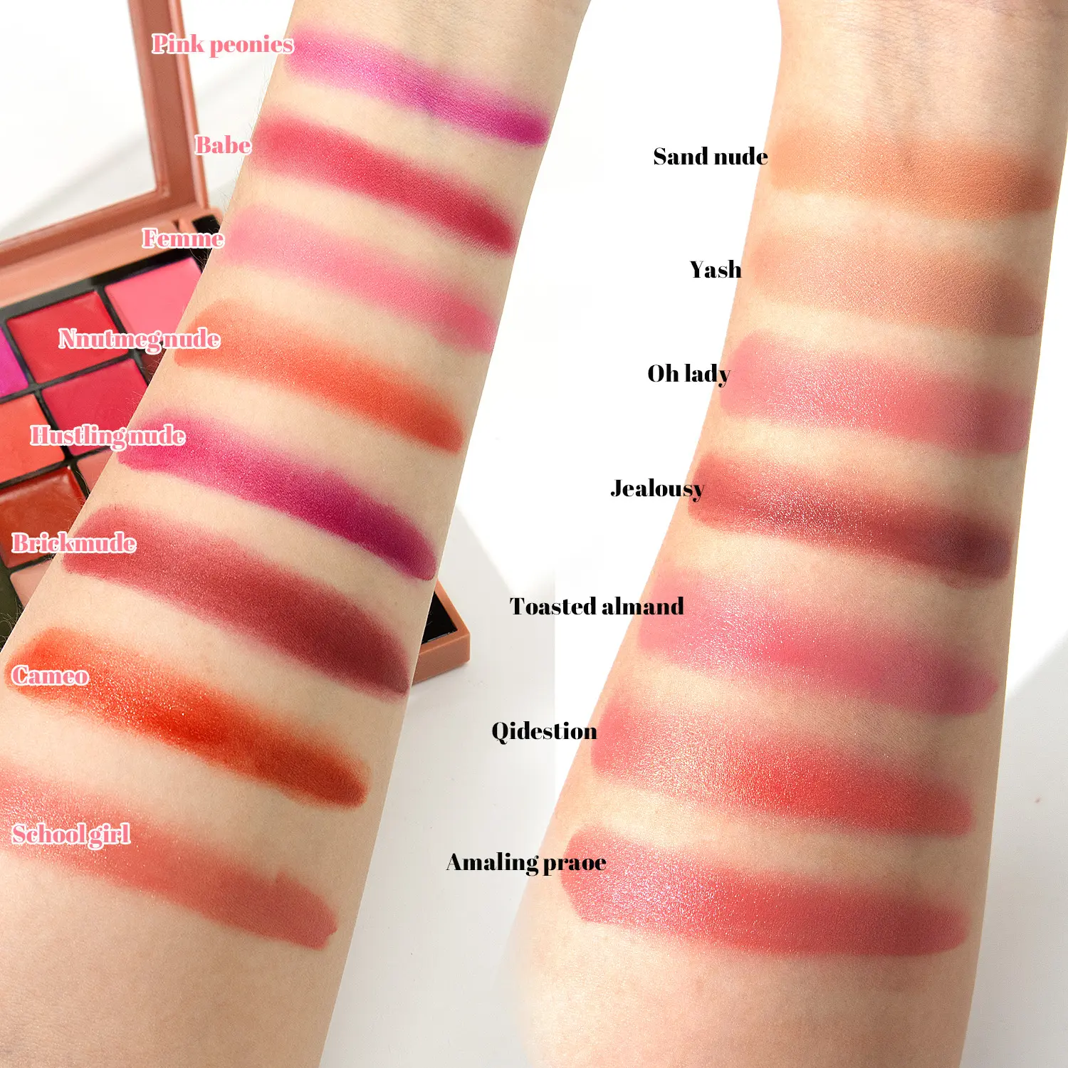 Custom OEM Lip Palette Set, 6/9/12 Colors Creamy Matte Lipstick Palette Wholesale Makeup Cosmetics