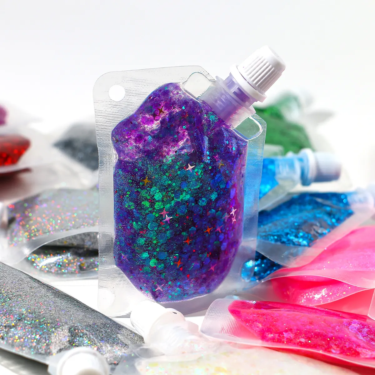 Private Label Wholesale Bulk Chunky Glitter Gel for Face Paint Festival Christmas Makeup Glitters Pink Chunky