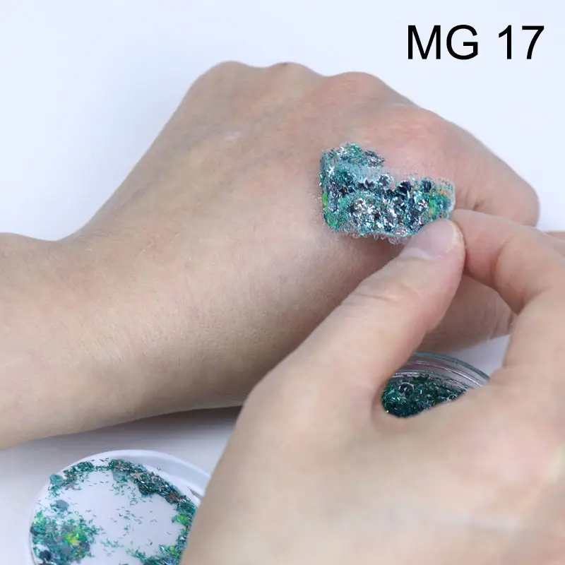 Holographic Chunky Glitter Gel Makeup Long Lasting Vegan Cruelty Free Eyeshadow for Girls' Body Hair Face Shiny