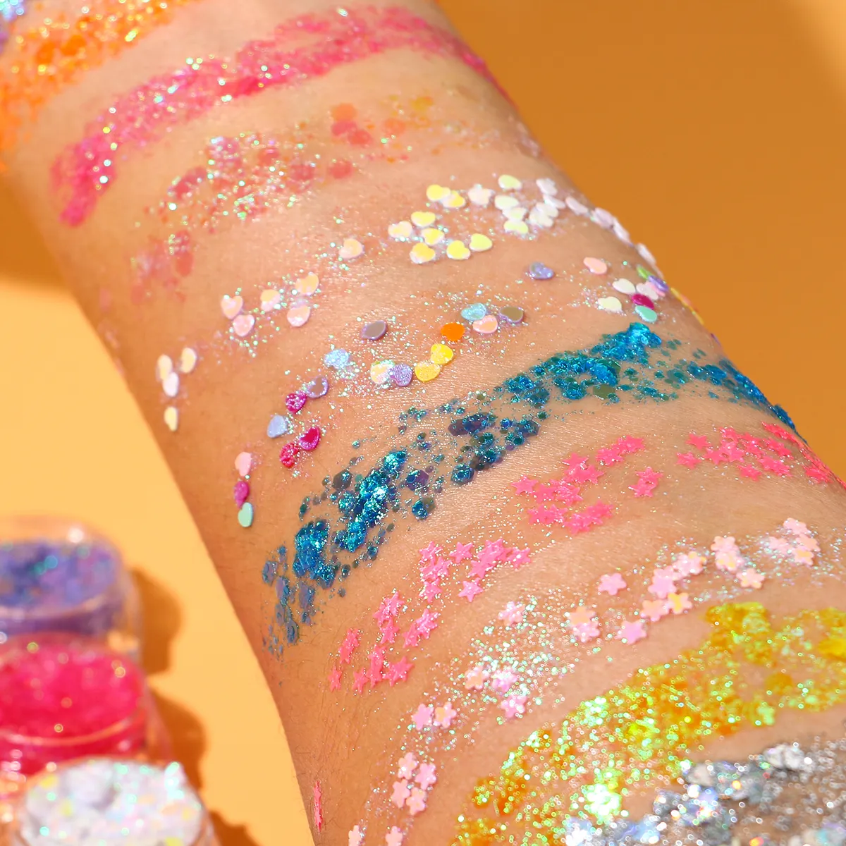 Multicolor Holographic Chunky Glitter for Women's Eye Face Body and Nail Decoration Cosmetic Body Power