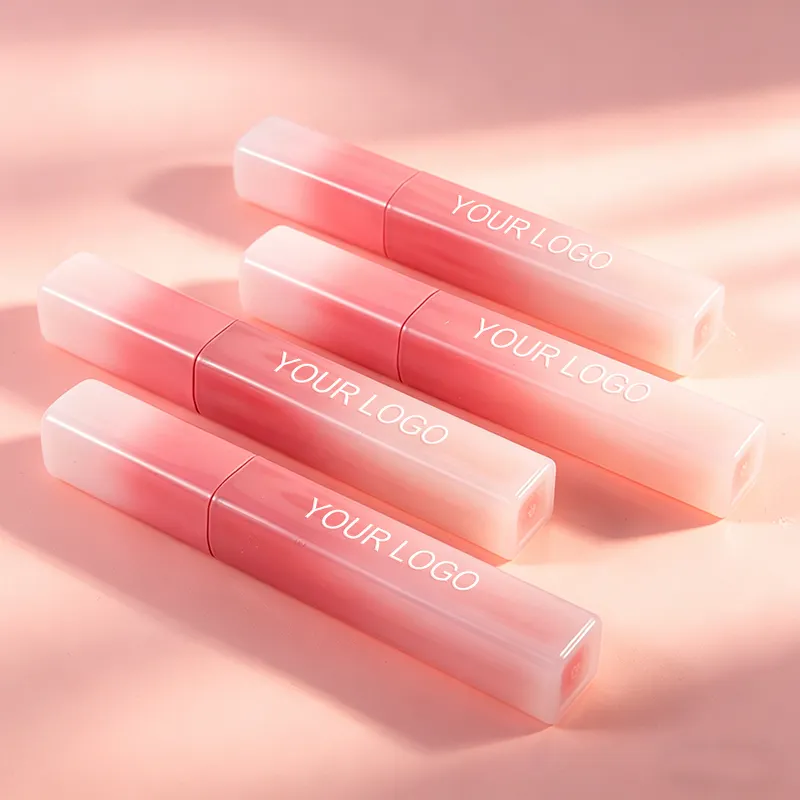 Matte Waterproof Lip Gloss with Gradient Tube High Pigment Non Stick Cup Low Moq Custom Private Label Lipgloss