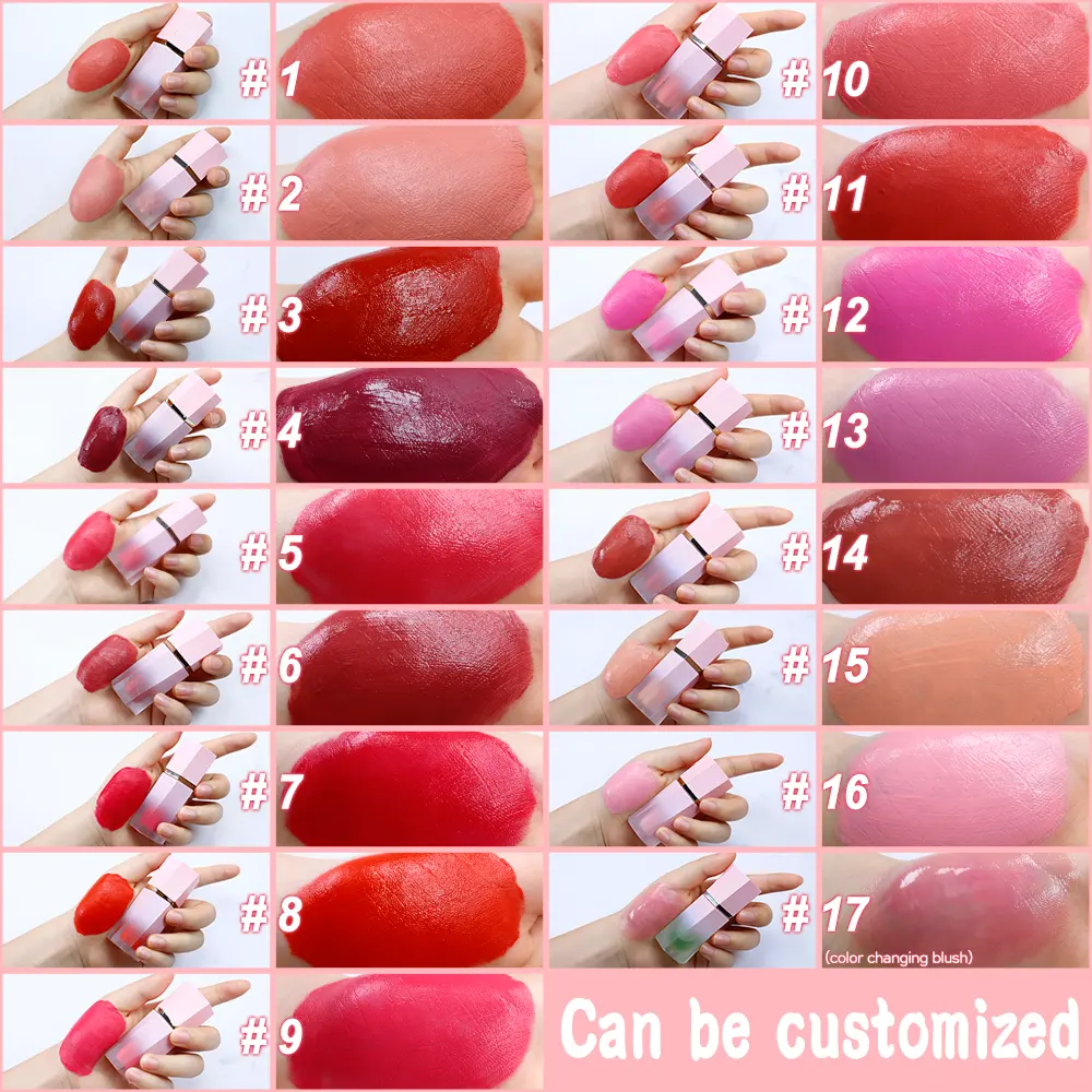 Custom Vegan Blush Cruelty Free Gradient Liquid Blusher Longlasting Sweatproof Pink Liquid Blush Private Label