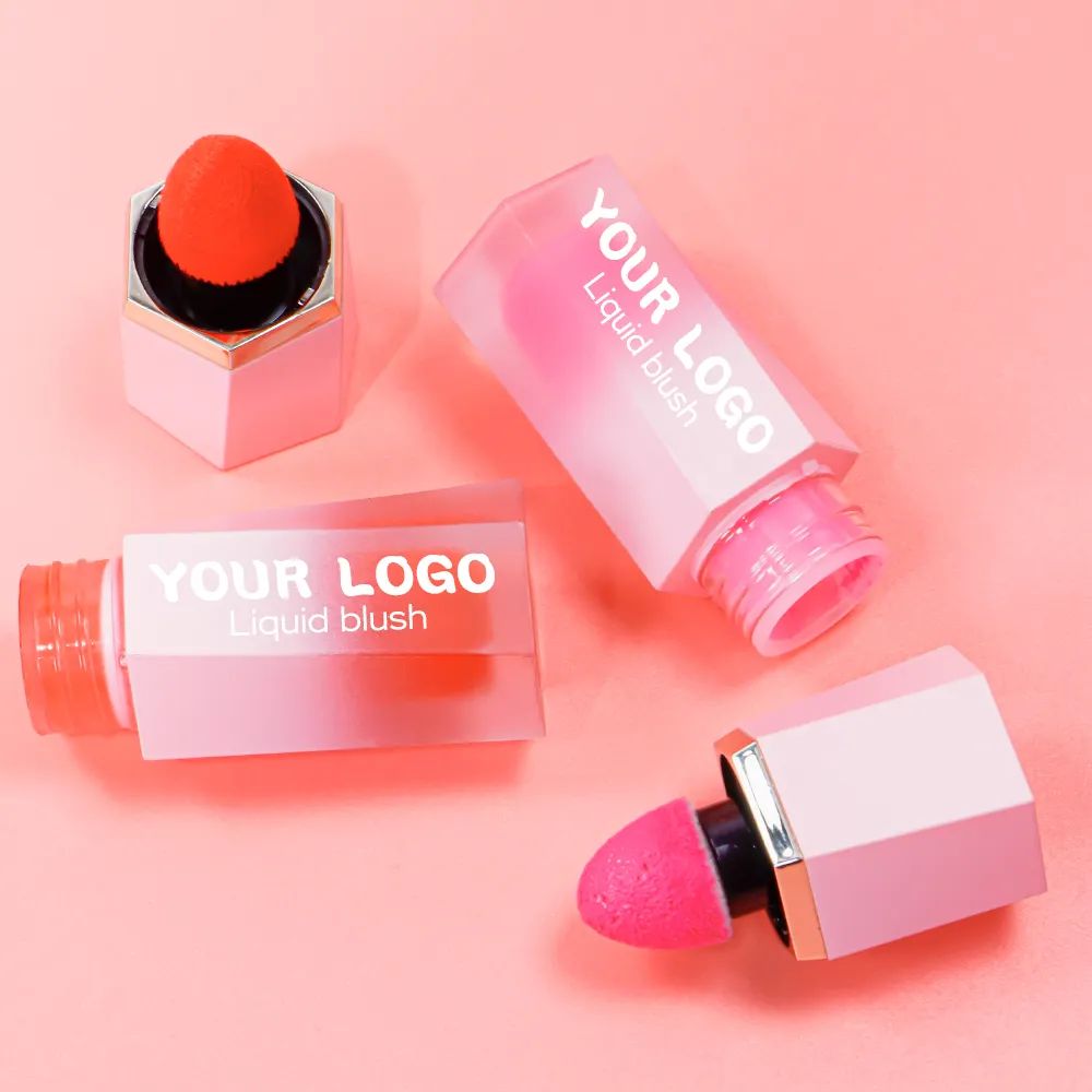 Custom Vegan Blush Cruelty Free Gradient Liquid Blusher Longlasting Sweatproof Pink Liquid Blush Private Label