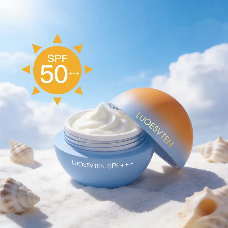 OEM ODM Cooling Feeling SPF 50 Custom logo Moisturizing Skin Sunblock Sunscreen Cream for Face Care