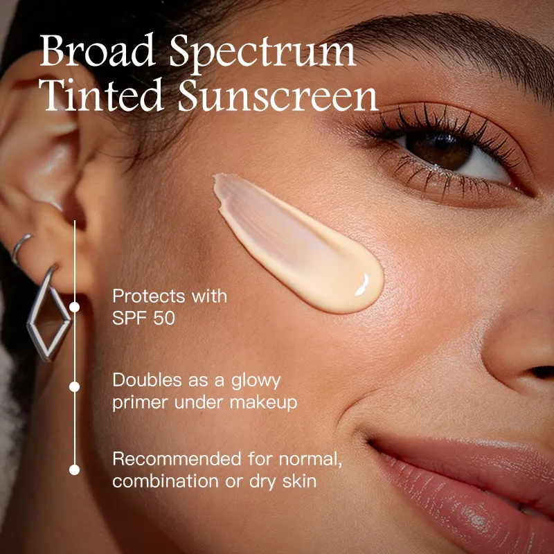 Hydrating Mineral Sunscreen SPF 50 Tinted Mineral Sunscreen with Zinc Oxide and Titanium Dioxide