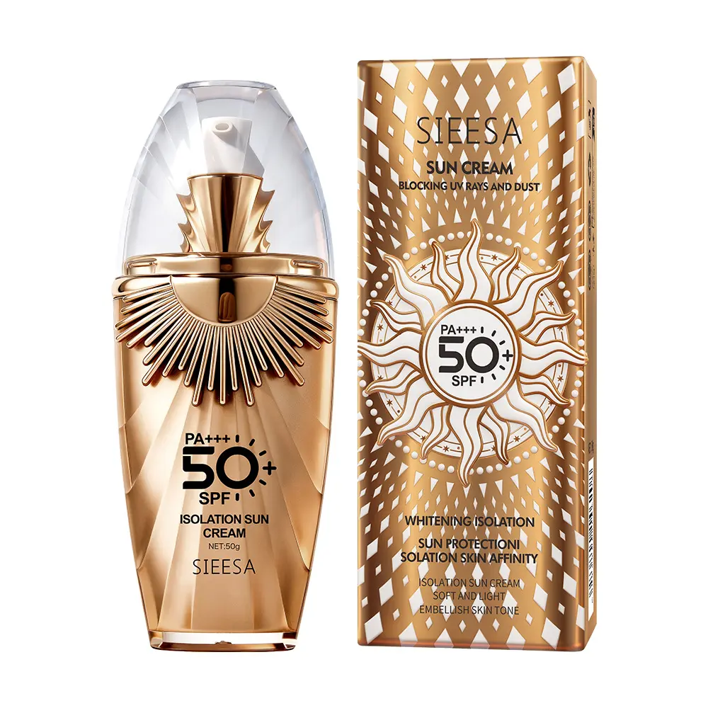 OEM Small Gold Pot High Times KOREAN Sunscreen Explosion SPF50 Transparent Isolation Cream Milk-proof Whitening Tiktok Vitamin E