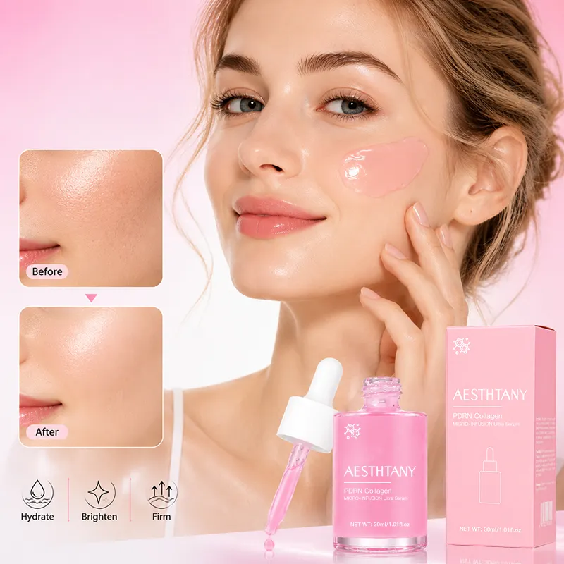 AESTHTANY Organic Vitamin C PDRN Anti-Wrinkle Hydrating Liquid Facial Serum 30ml-Nourishing Brightening Lightweight Moisturizer