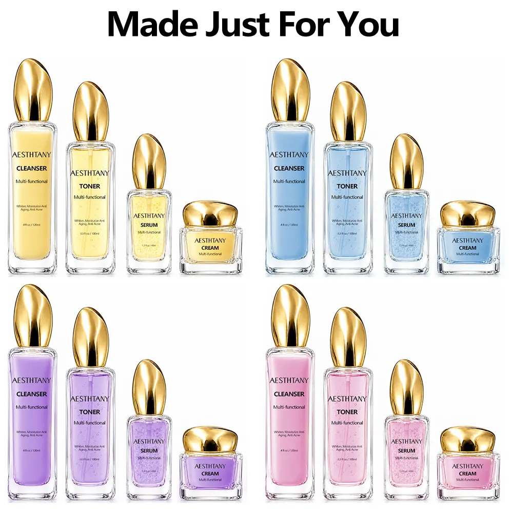 Korean Cosmetics Organic Skin Care Products Hyaluronic Acid Vitamin C Whitening Anti Aging Face Serum Cream Skin Care Set