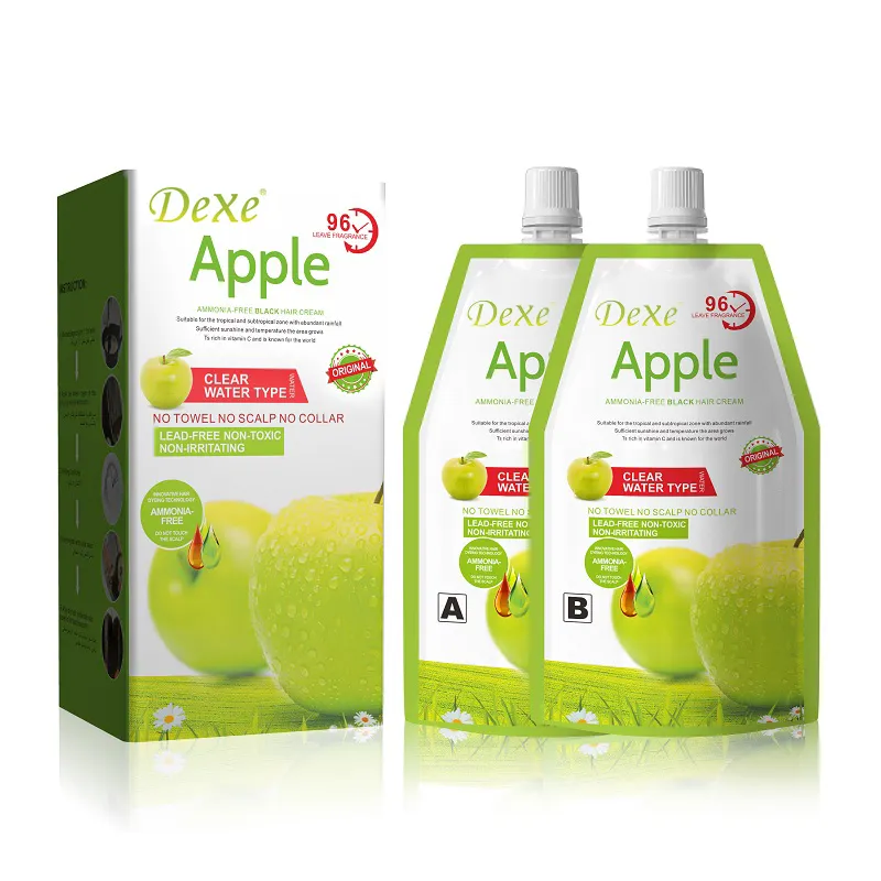 Privade Label Pro Apple Herbal Long Lasting 72 Hours Hair Colour Ammonia Free Natural Black Cream Covers Gray Hair English