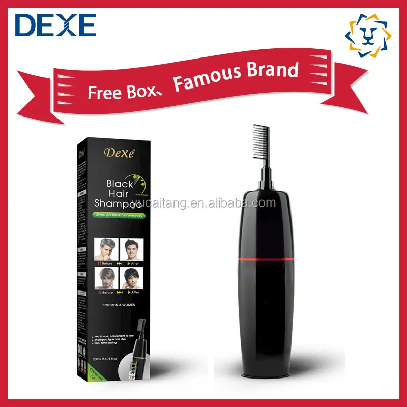 For Permanent Fast Magic Natural Black Hair Color Cream Shampoo Brush Comb Instantly Covers Gray Hair Long-lasting for