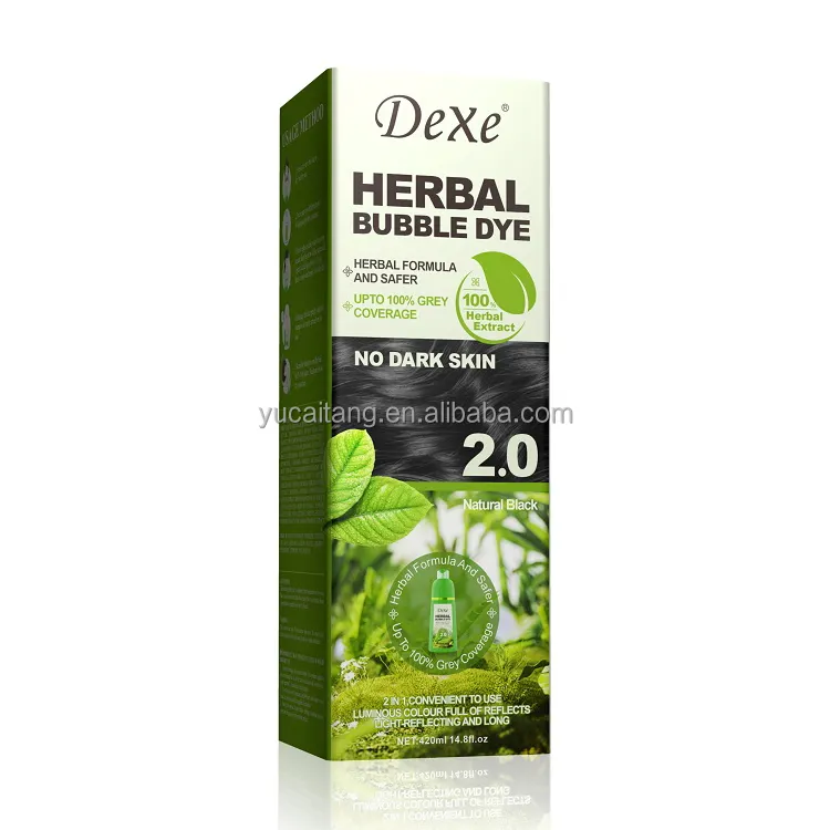 For Green Low MOQ Private Label OEM Herbal Permanent Hair Color Dye Cream Natural Black