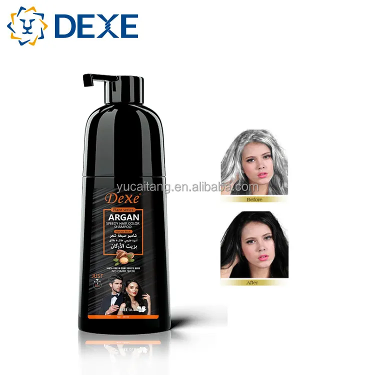 For Cinema Speedy Dyeing Black Natural Argan Oil Herbal Hair Color Cream 100% Cover Gray White Hair Permanent Factory