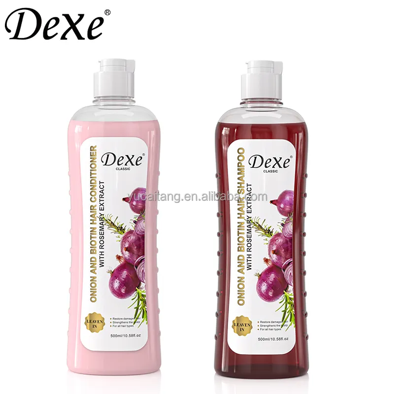 For Anti-Hair Loss Biotin Onion Rosemary Extract Leave-In Smoothing Shampoo Conditioner Set 500ml Moisturizing Nourishing DHT
