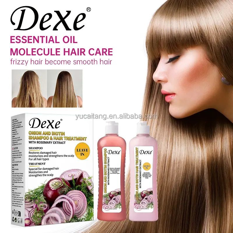 For Anti-Hair Loss Biotin Onion Rosemary Extract Leave-In Smoothing Shampoo Conditioner Set 500ml Moisturizing Nourishing DHT
