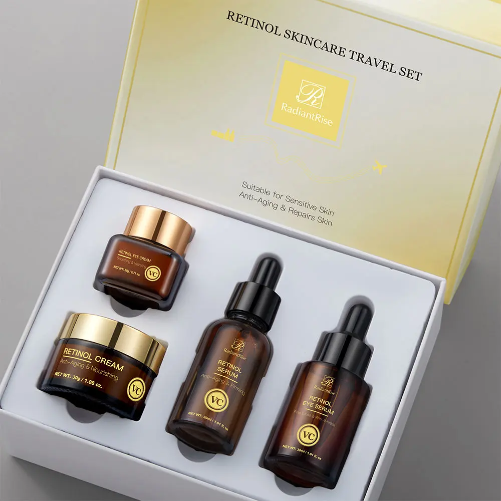 OEM Korean Skincare Astaxanthin Retinol Anti Wrinkle Firming Moisturizing 4 Pieces Skin Care Set for Women Beauty Wholesale detail
