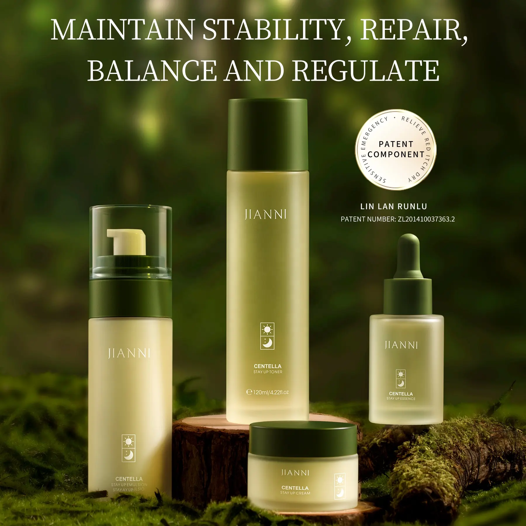 Private Label Centella Skincare Starter Ritual Set Whitening Facial Care Kit 4 Products Toner Skin Lotion Enrich Essence Serum