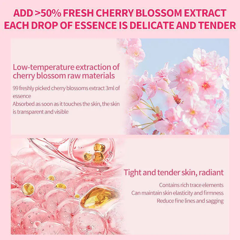 AESTHTANY Sakura Radiance Moisturizing Eight Piece Kit Hydrating Brightening Nourishing Anti Aging Facial Skin Care